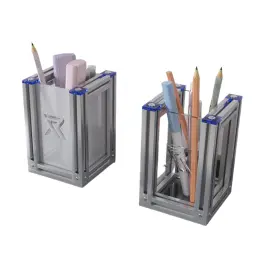 Aluminum Profile Acrylic Pen Holder Desk Organizer thumbnail 1