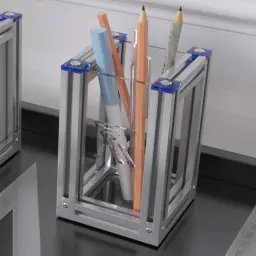 Aluminum Profile Acrylic Pen Holder Desk Organizer thumbnail 8