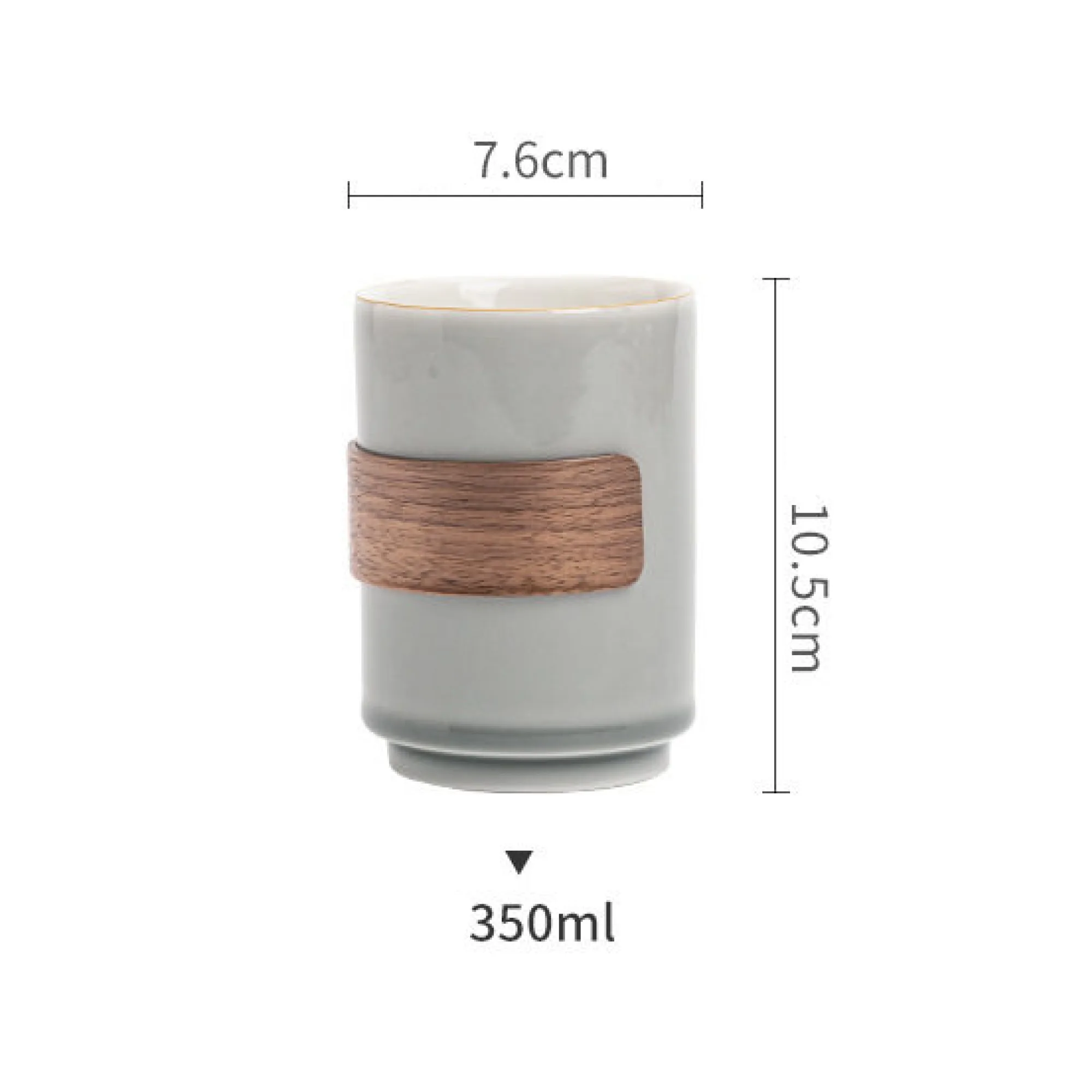 Japanese Style Ceramic Mug with Ice Grey Glaze thumbnail 8