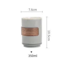 Japanese Style Ceramic Mug with Ice Grey Glaze thumbnail 8