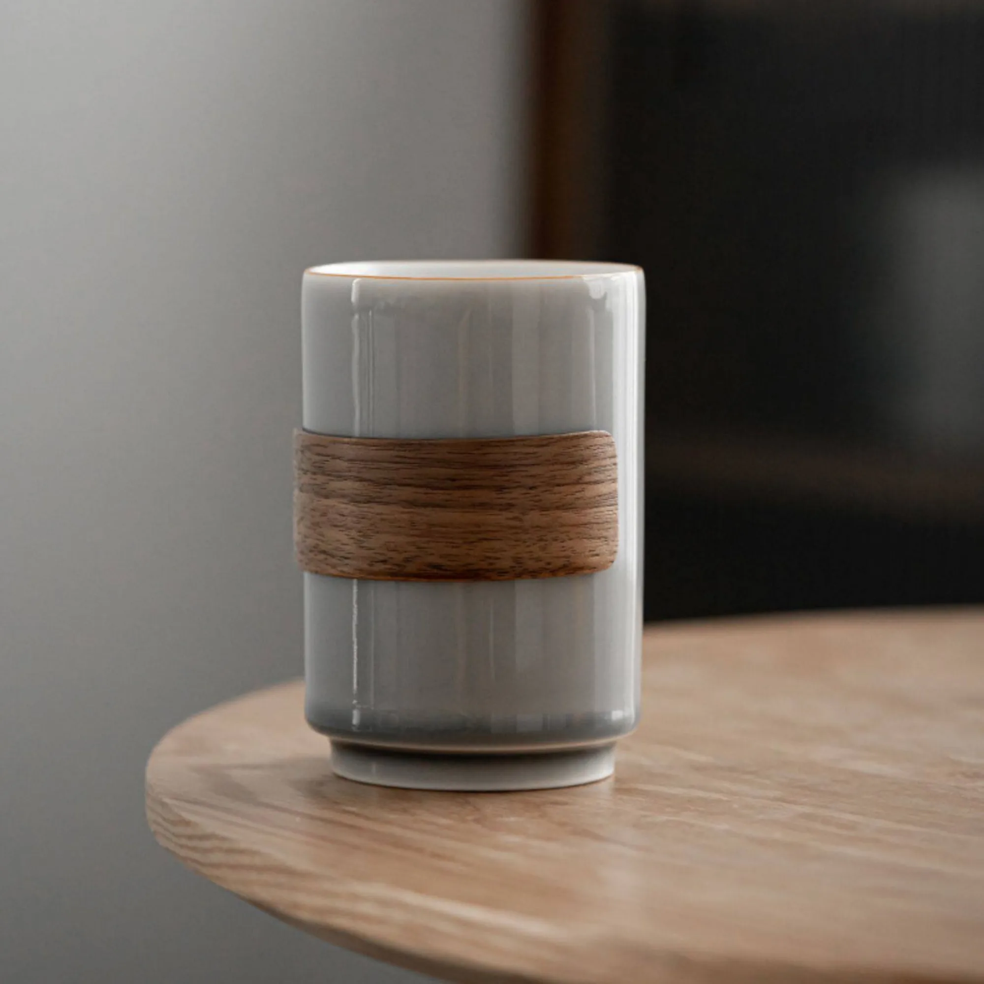 Japanese Style Ceramic Mug with Ice Grey Glaze thumbnail 6