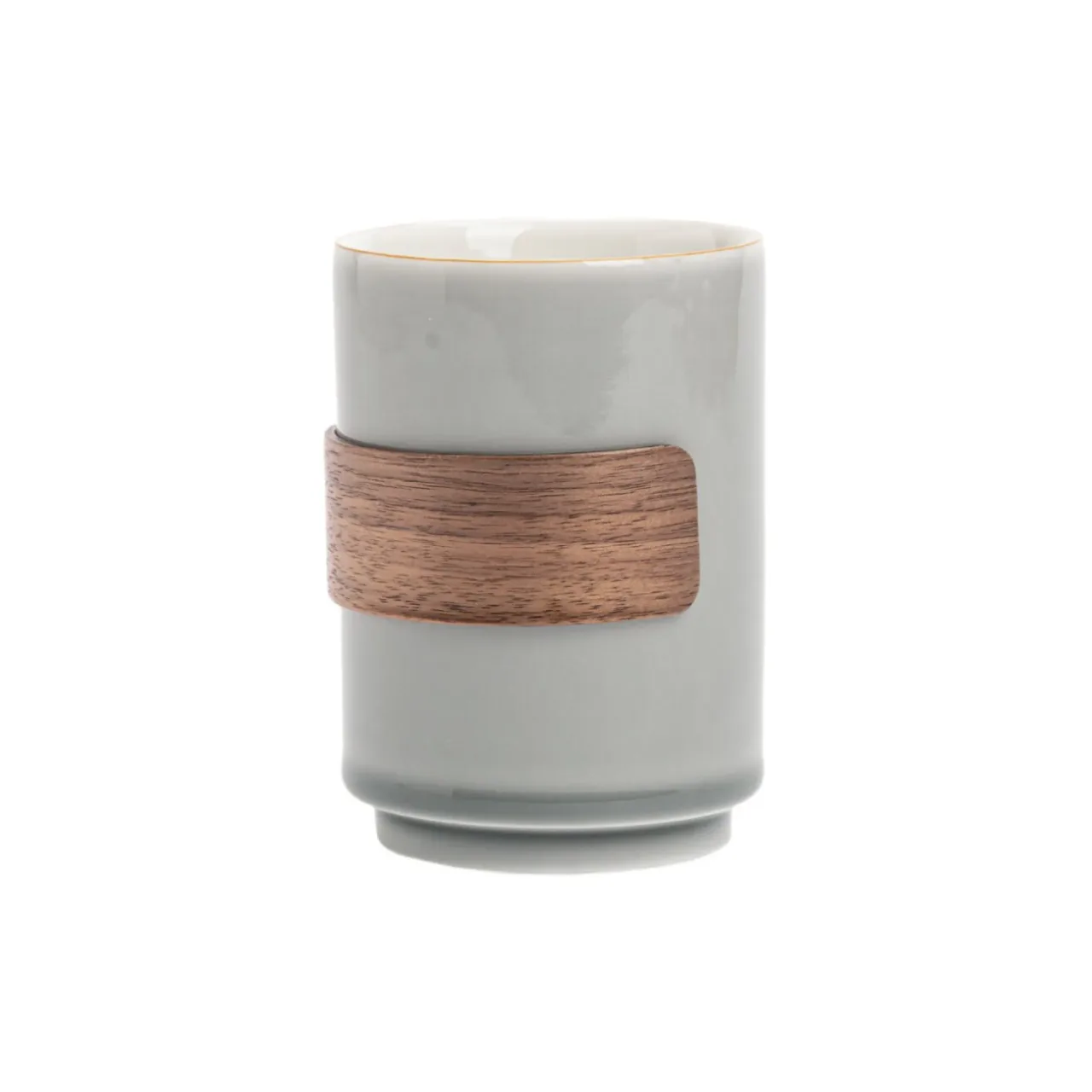 Japanese Style Ceramic Mug with Ice Grey Glaze