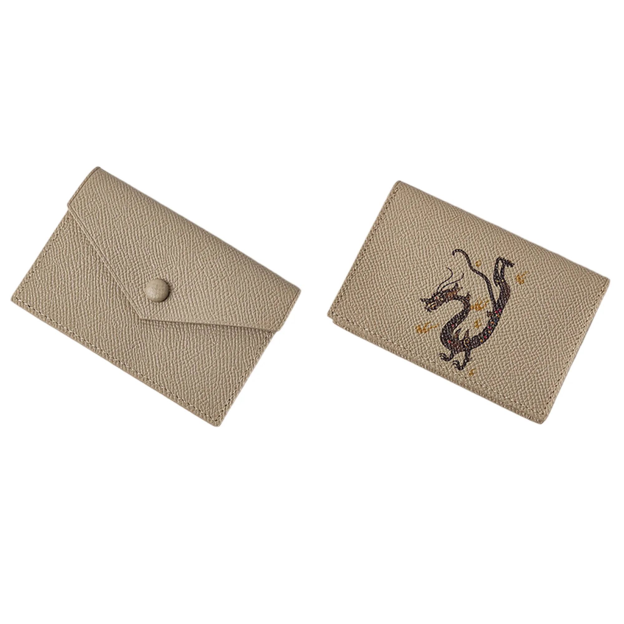 Epsom Leather Business Card Holder with Snap Button thumbnail 15