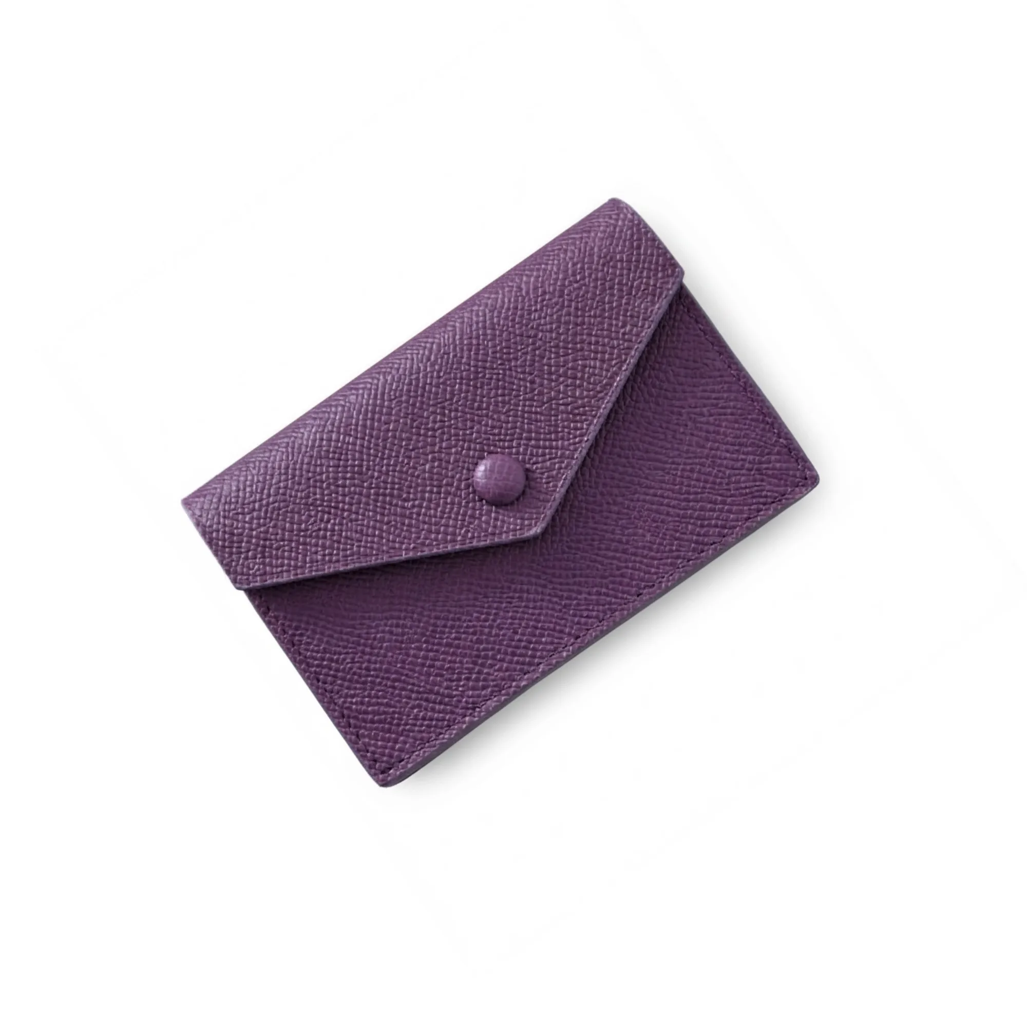 Epsom Leather Business Card Holder with Snap Button thumbnail 12
