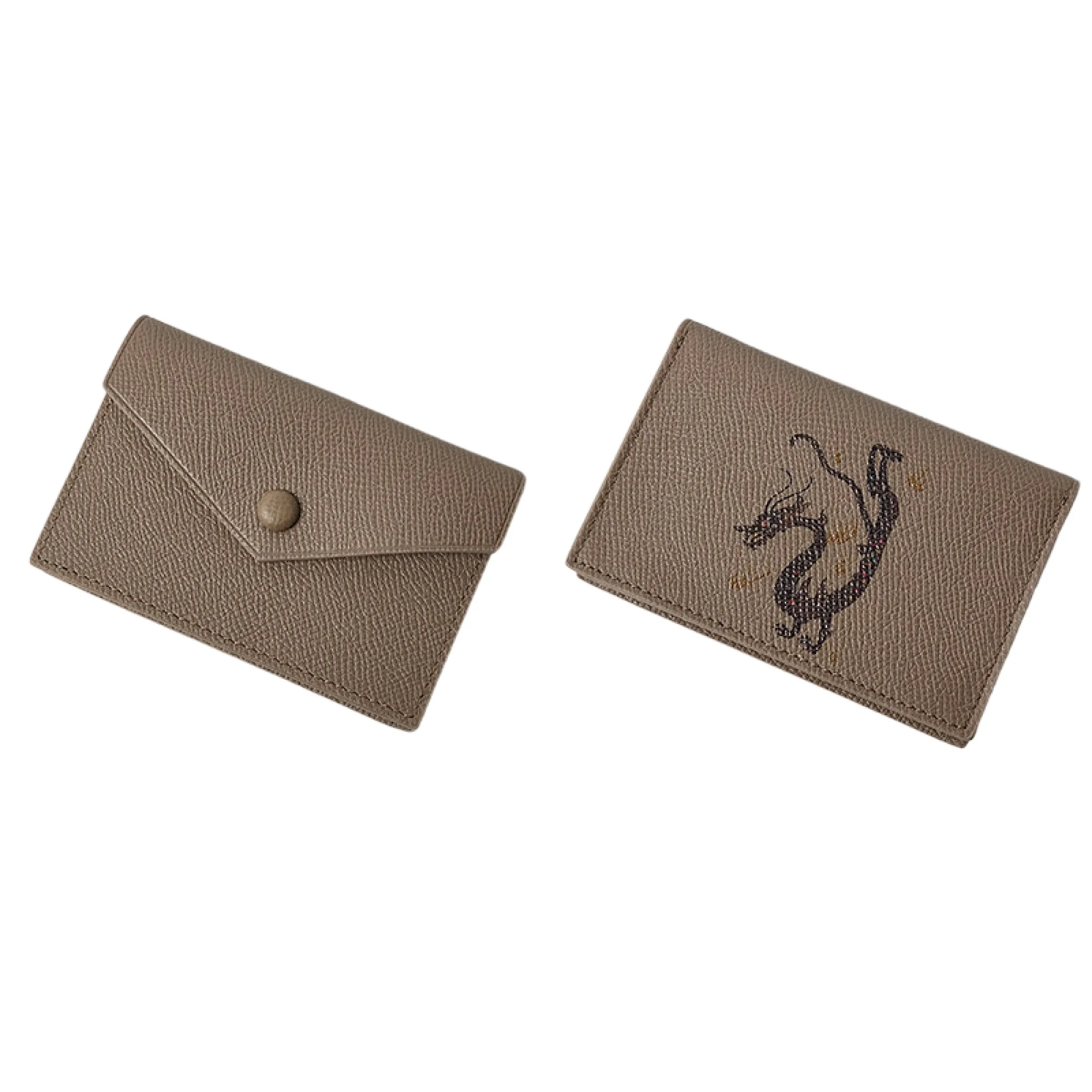 Epsom Leather Business Card Holder with Snap Button thumbnail 14