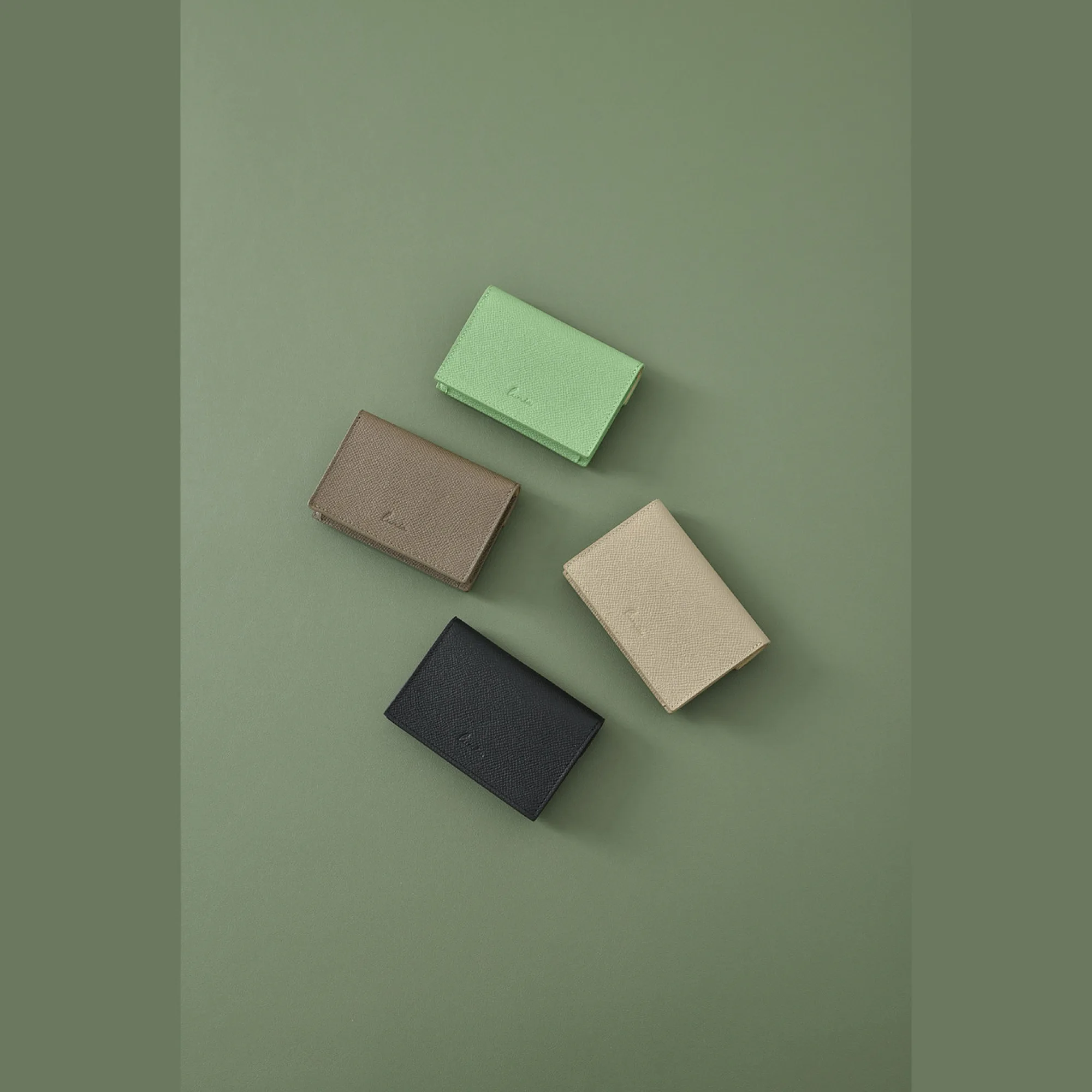 Epsom Leather Business Card Holder with Snap Button thumbnail 4