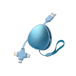 120W Retractable 3-in-1 Charging Cable with Phone Stand thumbnail 3