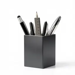 304 Stainless Steel Desk Pen Holder with Slanted, Right-Angle, and R-Angle Openings thumbnail 11