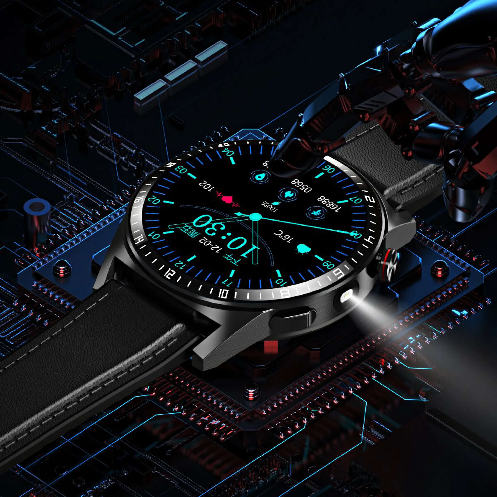 Guanjue YM03GT Smart Watch with 1.55-Inch OLED Display and 32GB Storage