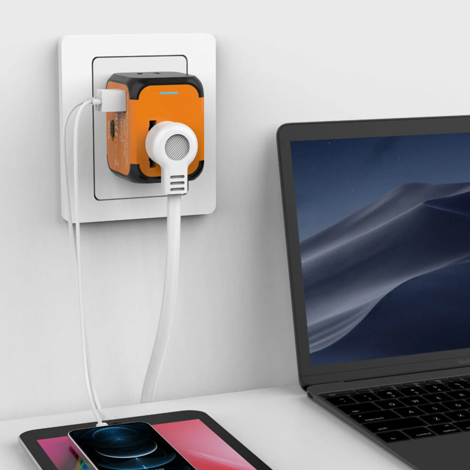 Universal Travel Power Adapter with Multiple USB Ports thumbnail 2