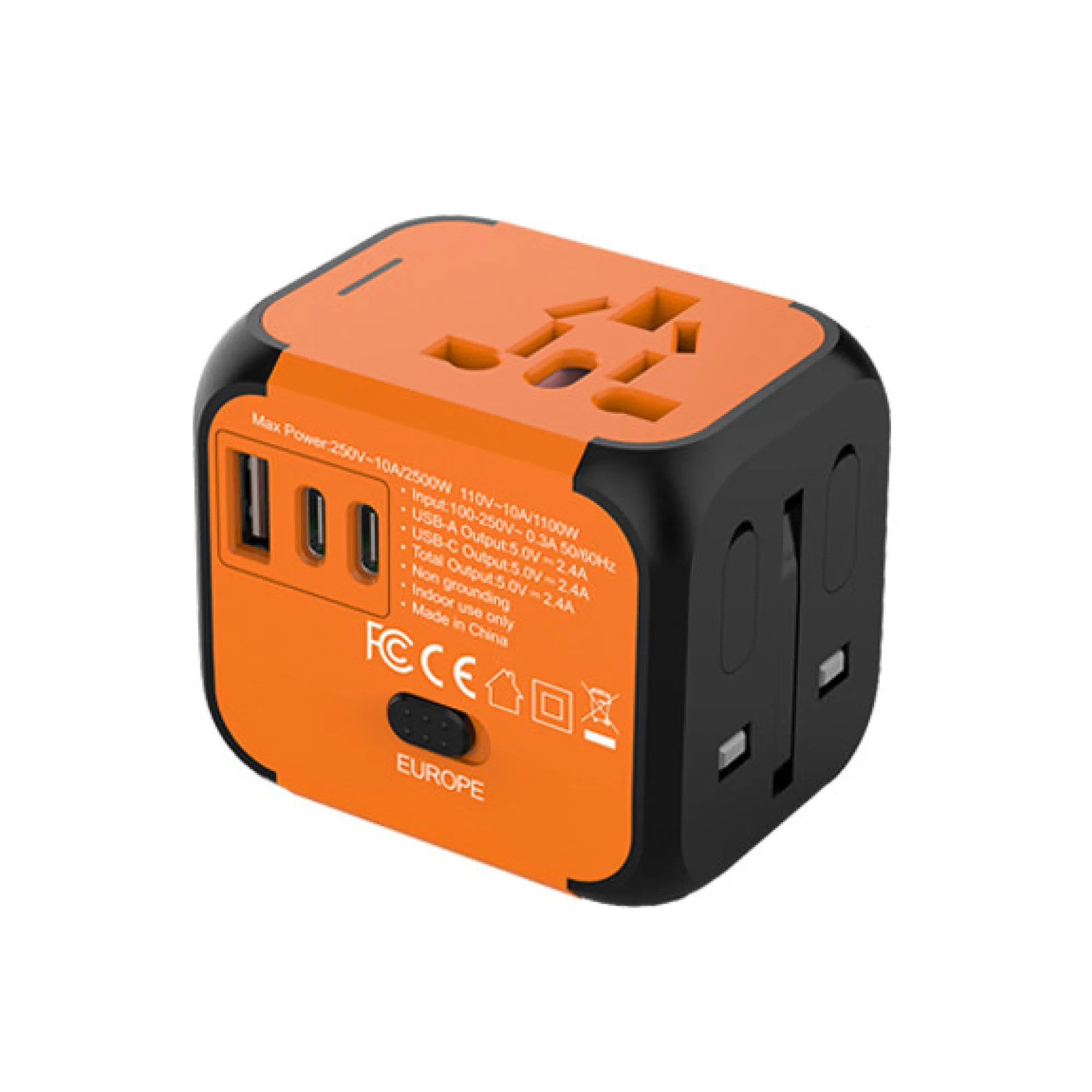 Universal Travel Power Adapter with Multiple USB Ports thumbnail 10