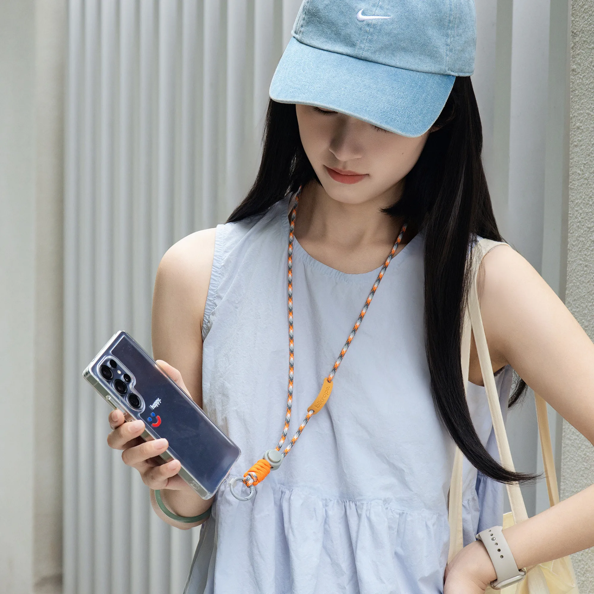Nylon Woven Neck Lanyard with Phone Clip thumbnail 5