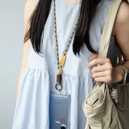 Nylon Woven Neck Lanyard with Phone Clip thumbnail 3