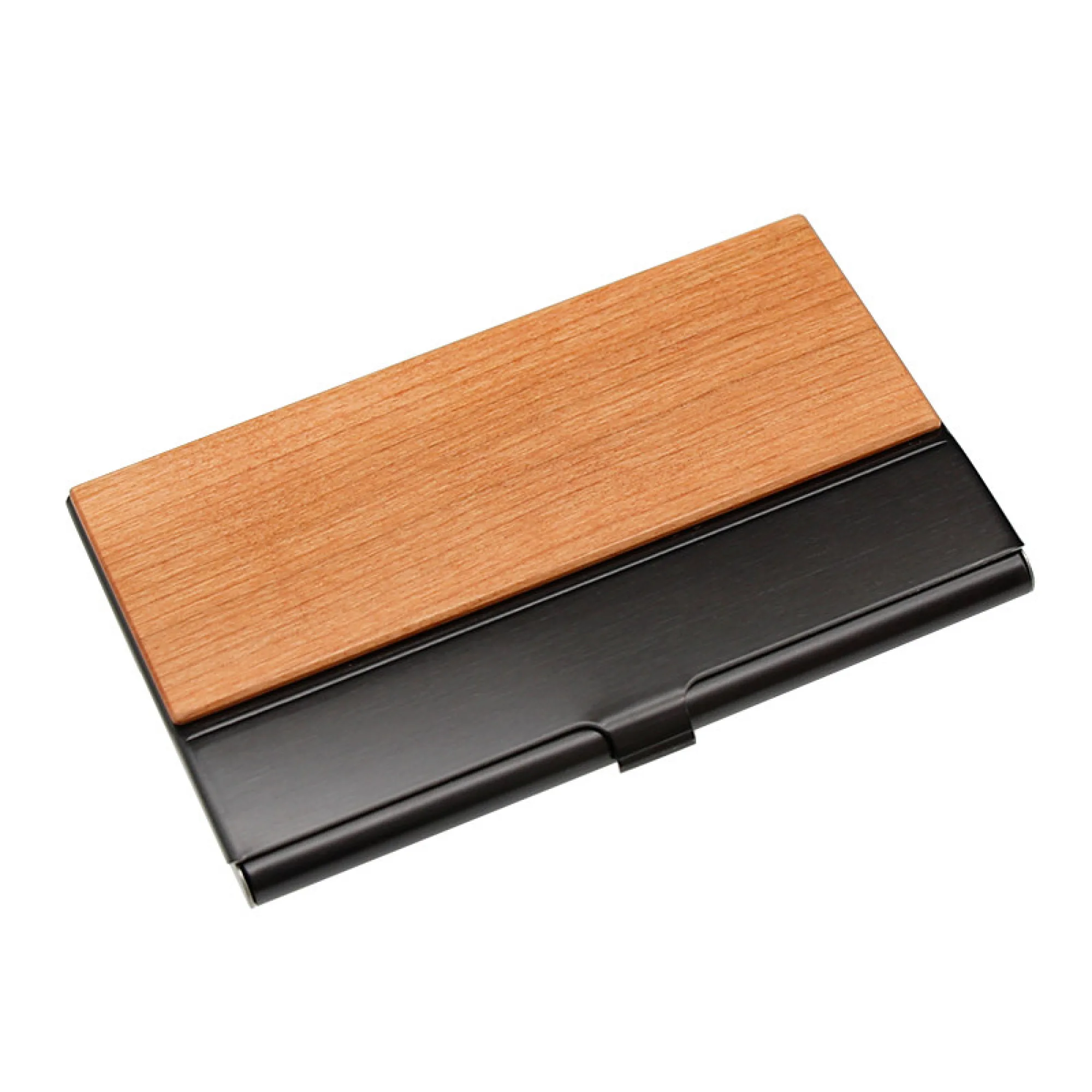 Wood and Stainless Steel Business Card Holder thumbnail 4