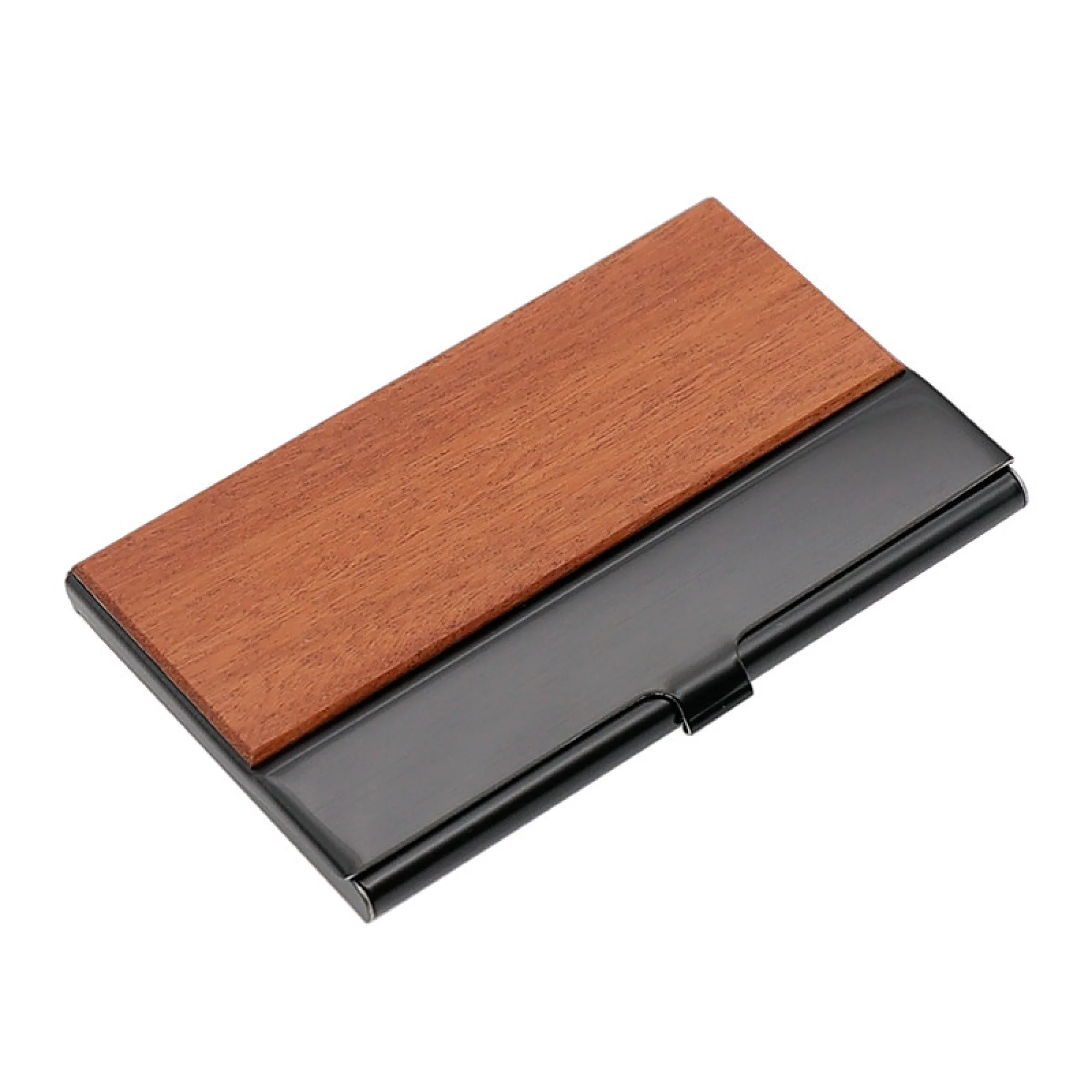 Wood and Stainless Steel Business Card Holder thumbnail 5