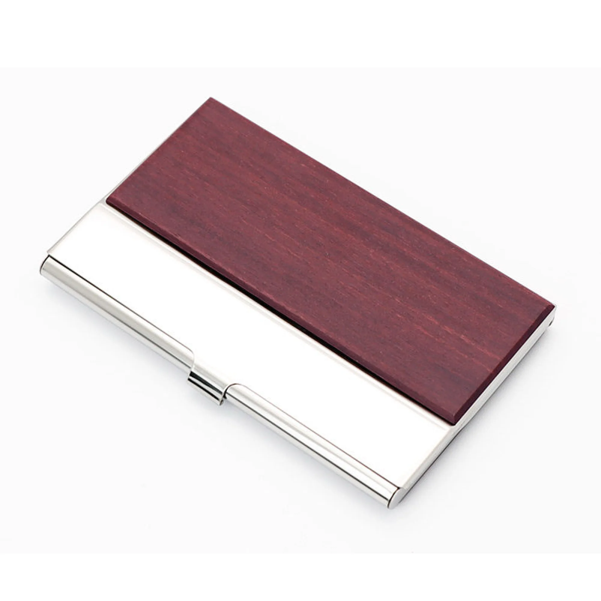 Wood and Stainless Steel Business Card Holder thumbnail 6
