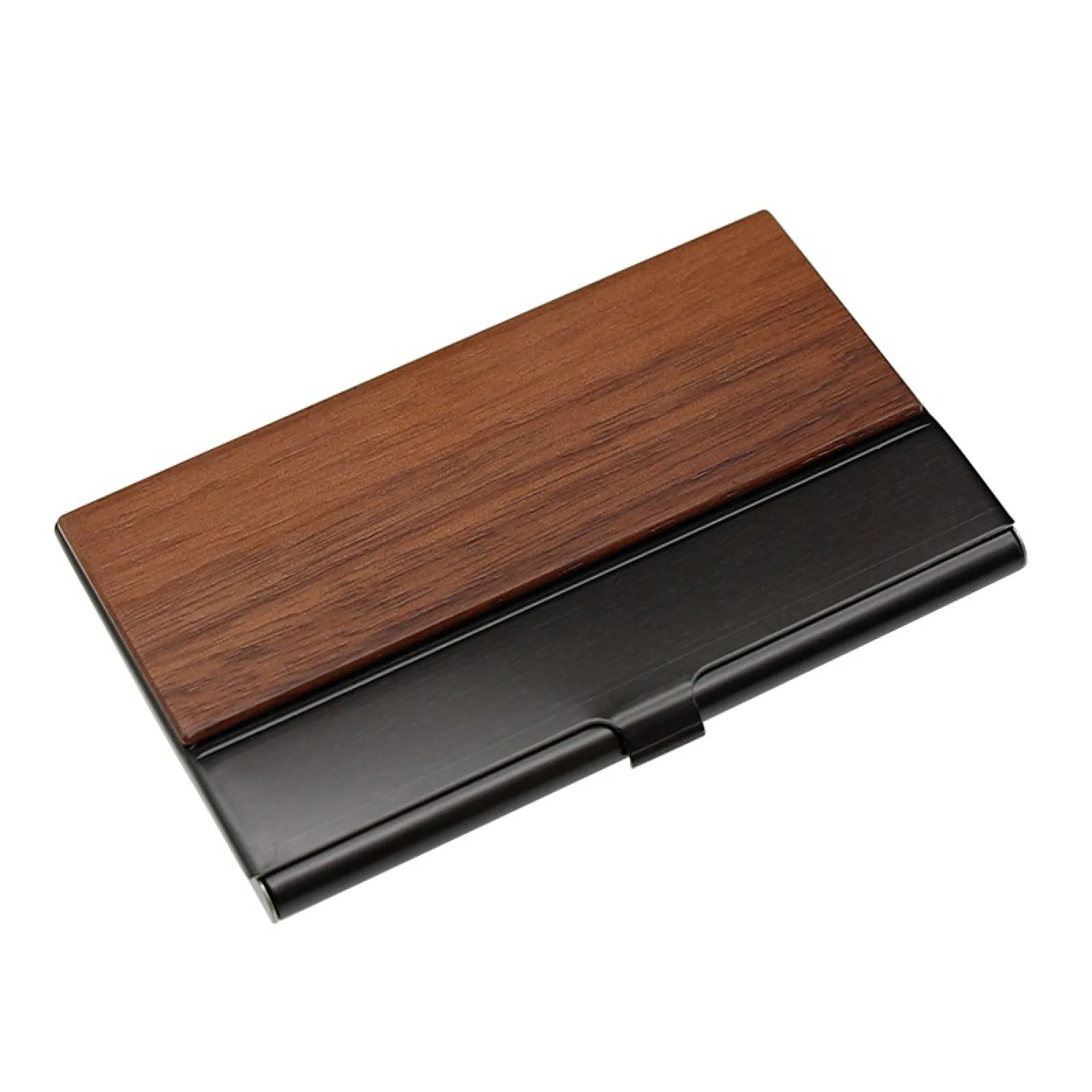 Wood and Stainless Steel Business Card Holder thumbnail 3