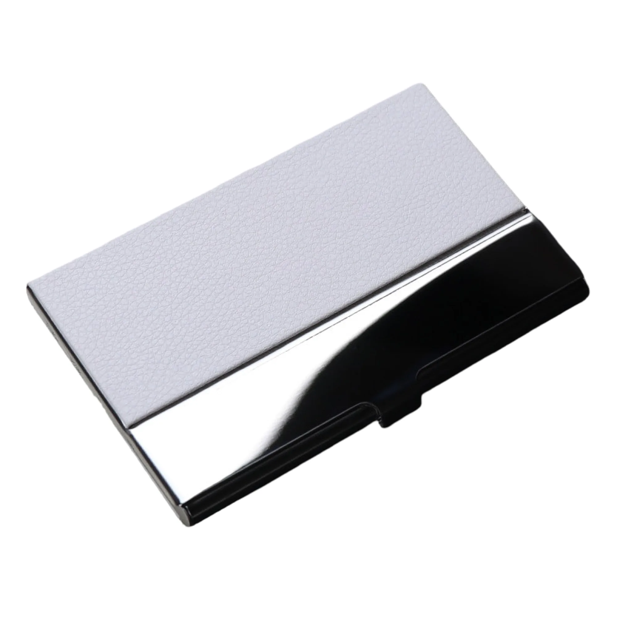 Metal Business Card Holder with Faux Leather Finish thumbnail 3