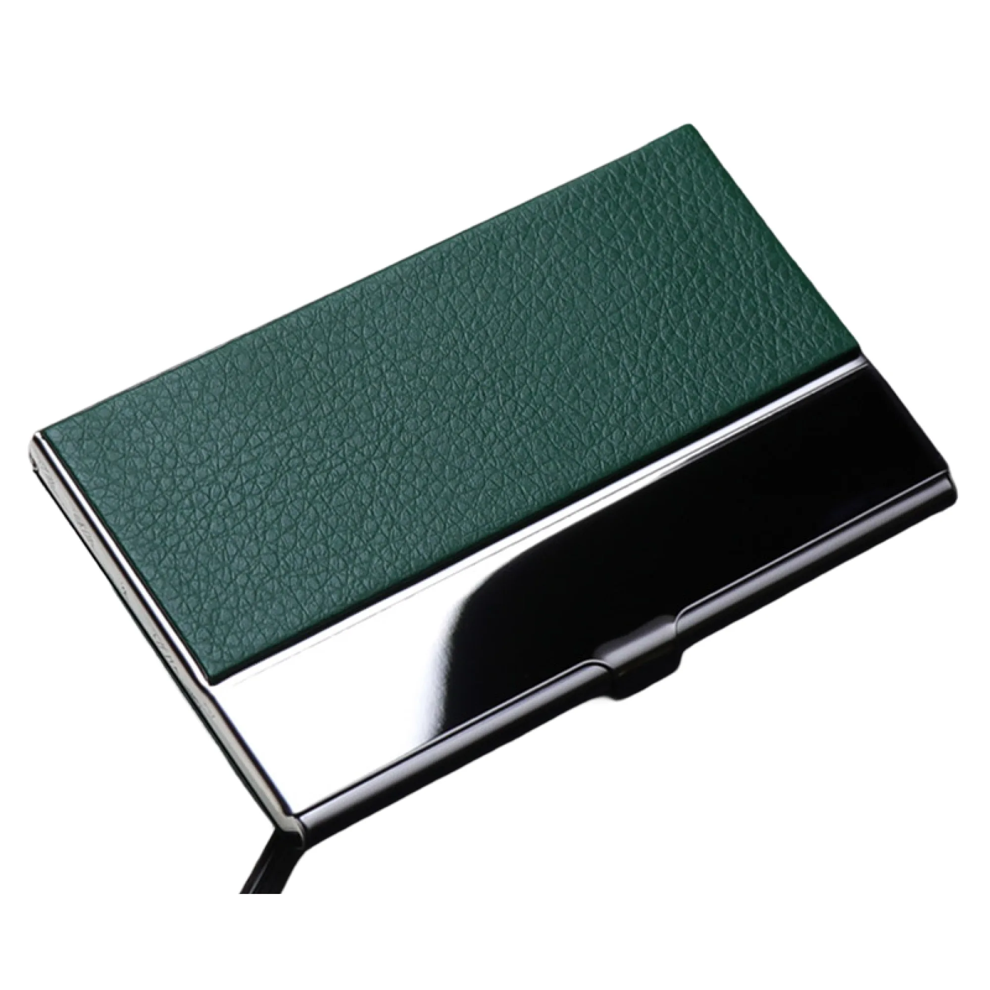 Metal Business Card Holder with Faux Leather Finish thumbnail 7