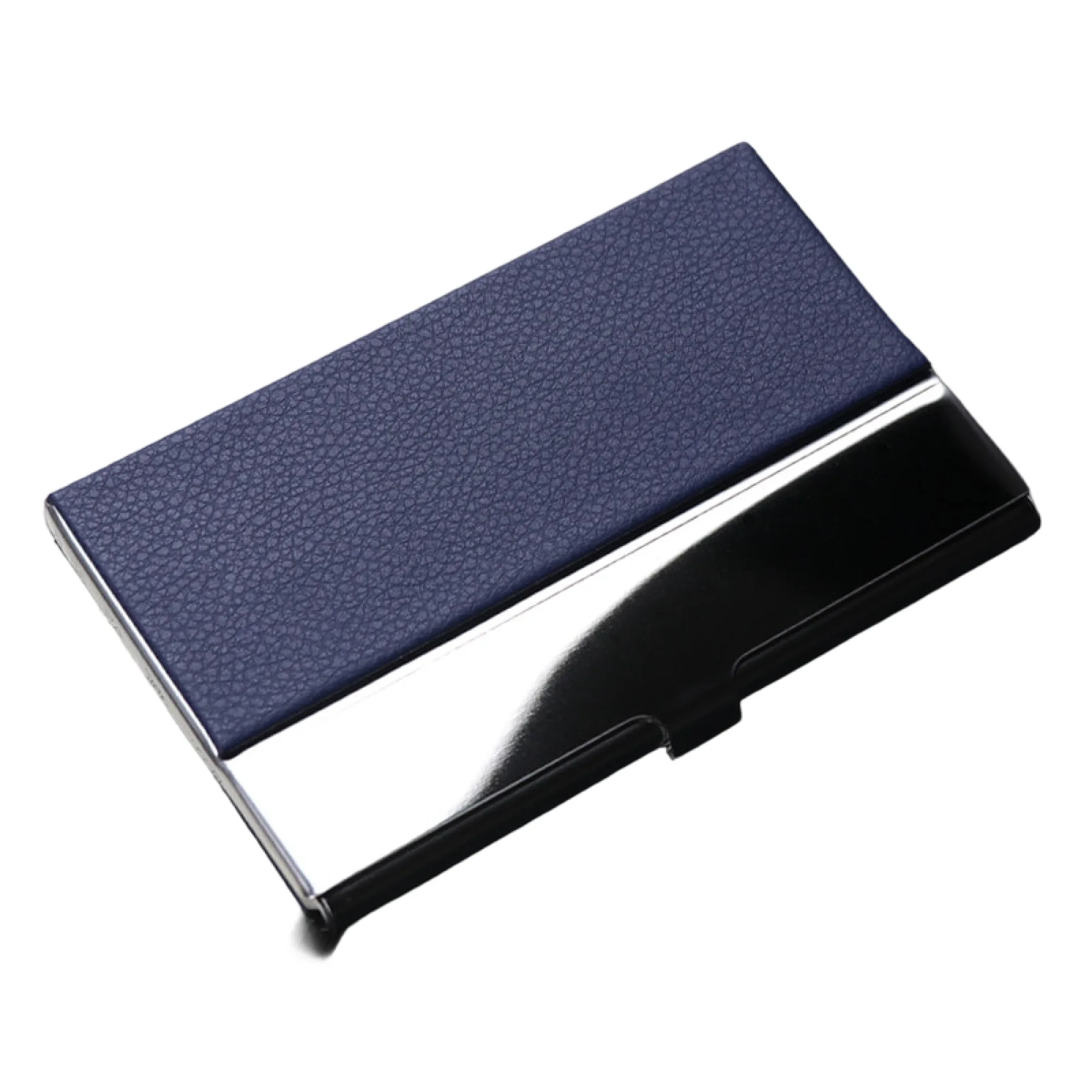 Metal Business Card Holder with Faux Leather Finish thumbnail 5