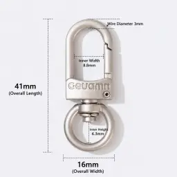 Metal Phone Lanyard and Keychain Hardware Accessories with Spring Rings and Buckles thumbnail 7