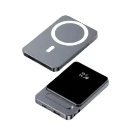 Magnetic Wireless Charging Power Bank with Built-in Stand and Digital Display thumbnail 6
