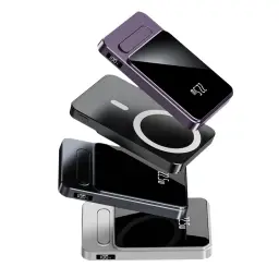 Magnetic Wireless Charging Power Bank with Built-in Stand and Digital Display thumbnail 2