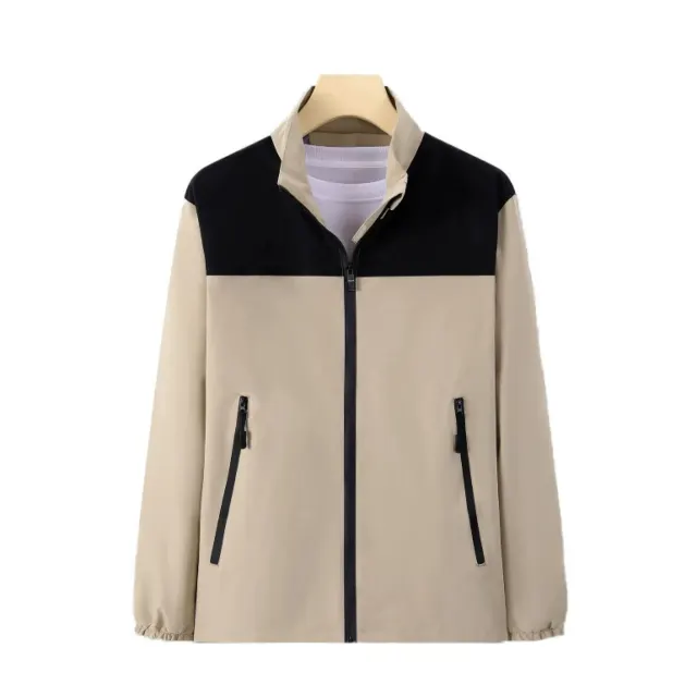 Men's Unisex Waterproof Windproof Stand-Collar Zipper Jacket