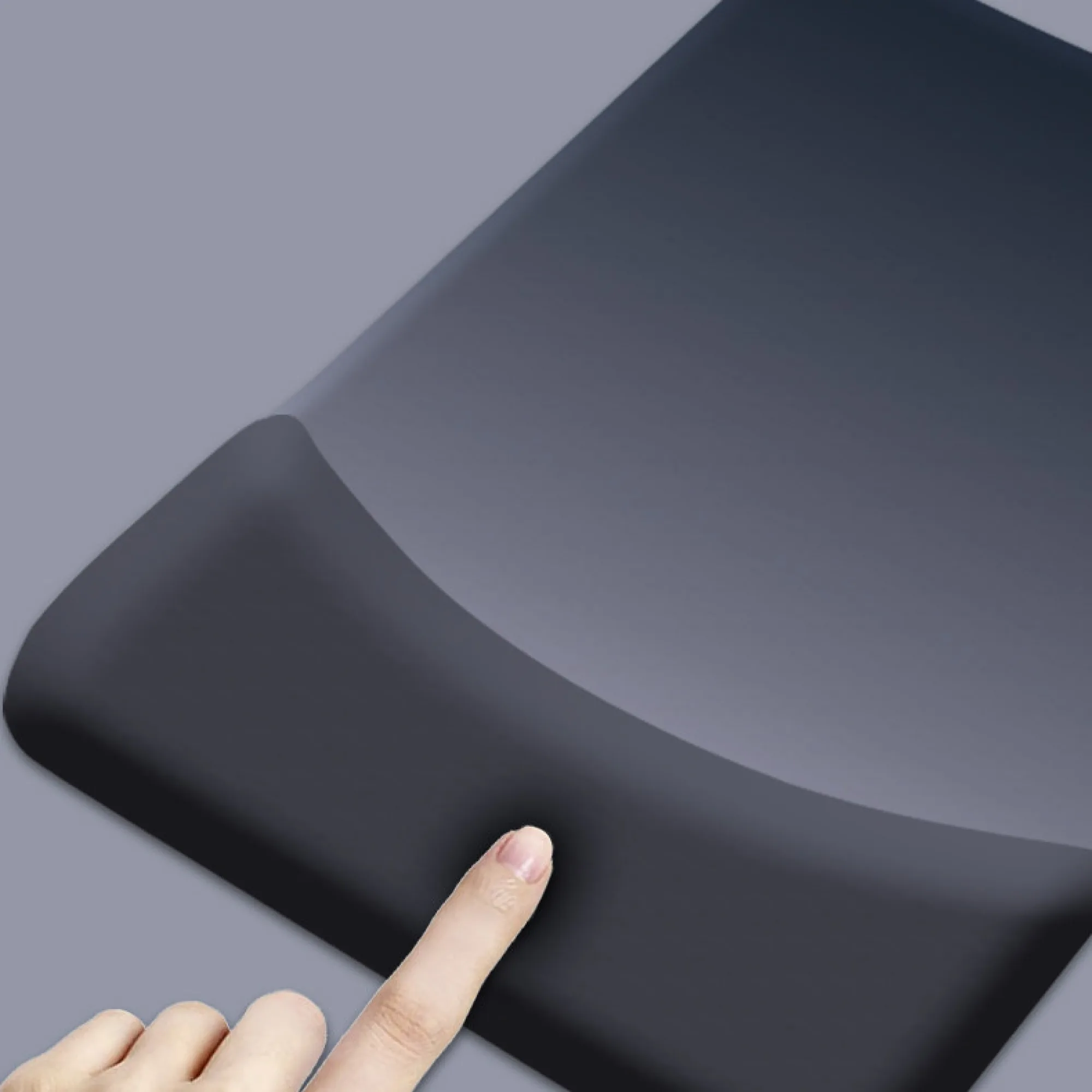 Milk Silk Fabric Wrist Rest Mouse Pad with Silicone Filling thumbnail 2
