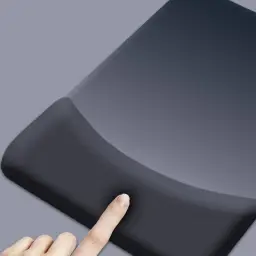 Milk Silk Fabric Wrist Rest Mouse Pad with Silicone Filling thumbnail 2