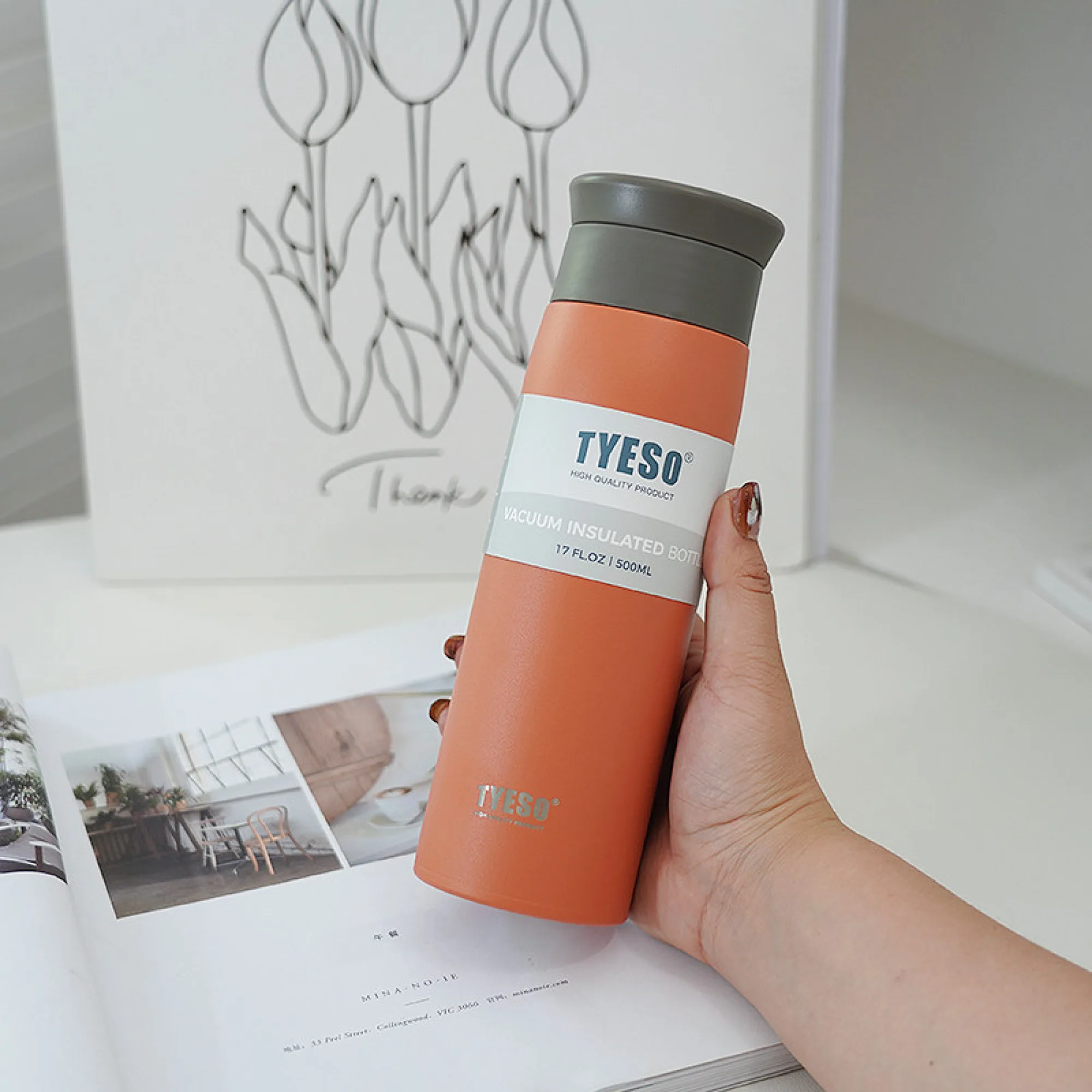 Insulated Stainless Steel Tumbler with Straight Cup Design, 350ml and 500ml thumbnail 17