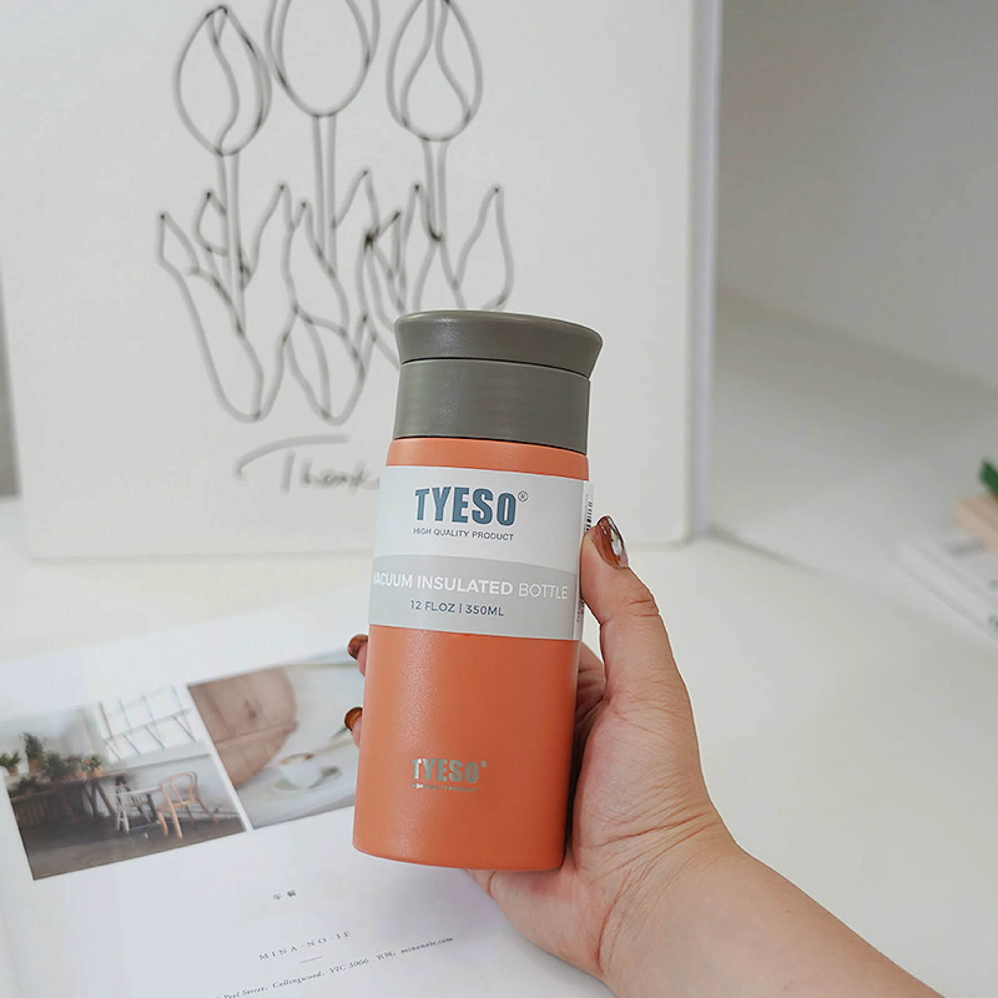 Insulated Stainless Steel Tumbler with Straight Cup Design, 350ml and 500ml thumbnail 11