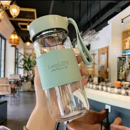 Heat-Resistant Glass Tea Cup with Infuser, 480 ml, Set of Colors thumbnail 8