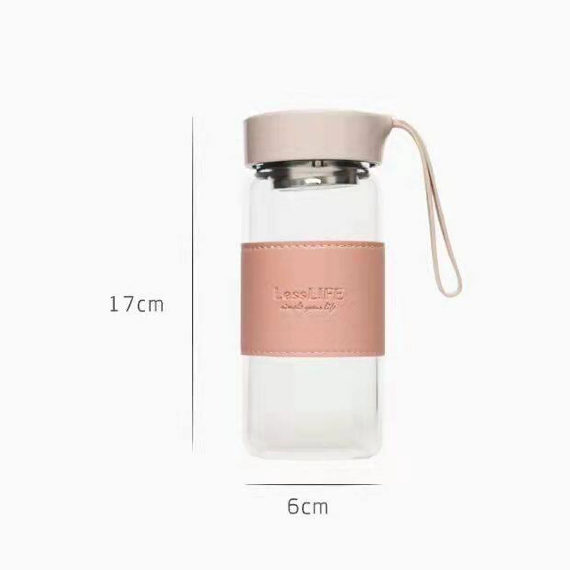 Heat-Resistant Glass Tea Cup with Infuser, 480 ml, Set of Colors thumbnail 6
