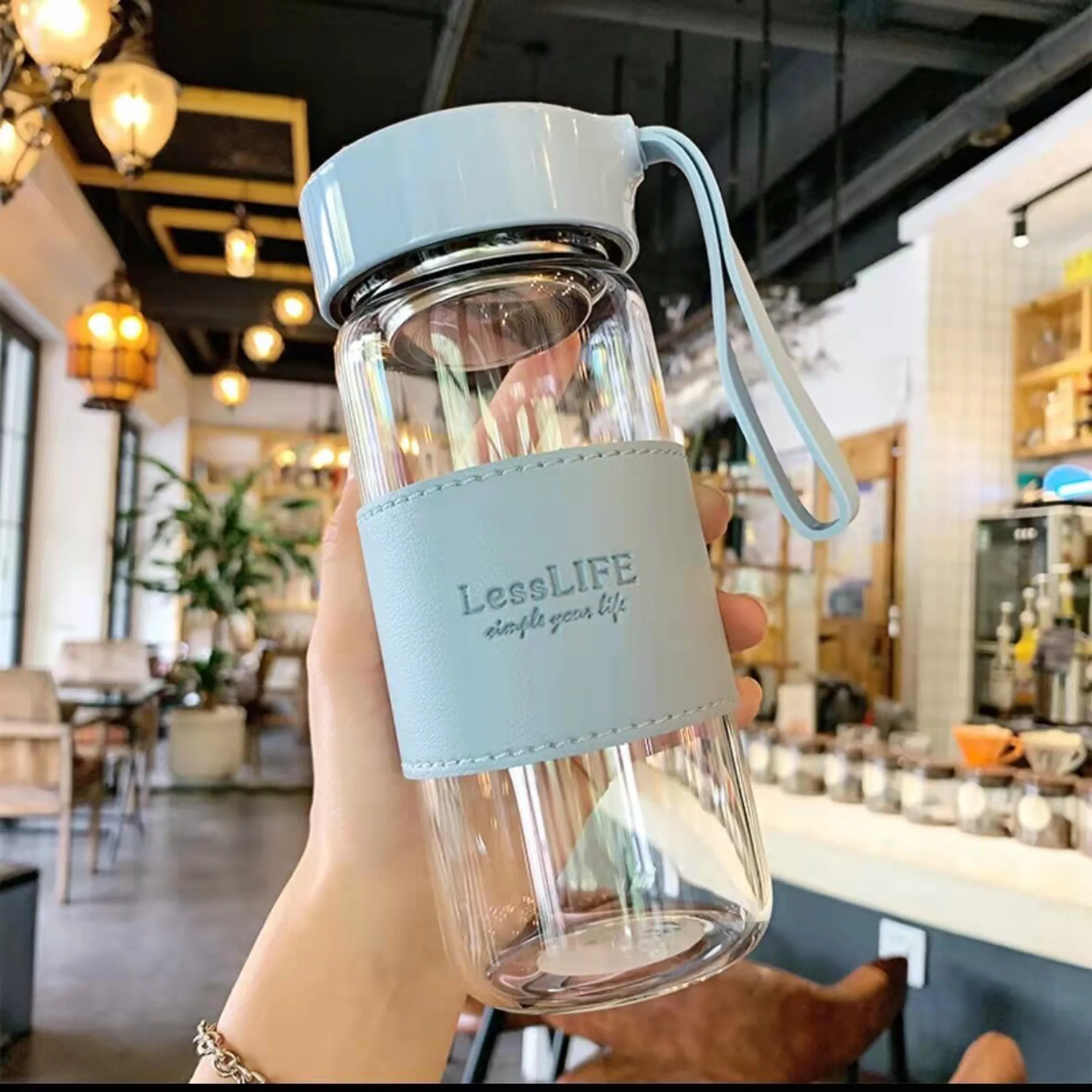 Heat-Resistant Glass Tea Cup with Infuser, 480 ml, Set of Colors thumbnail 11