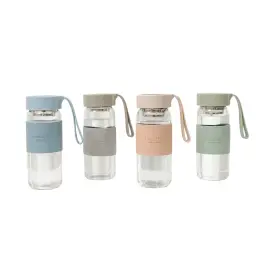 Heat-Resistant Glass Tea Cup with Infuser, 480 ml, Set of Colors thumbnail 1