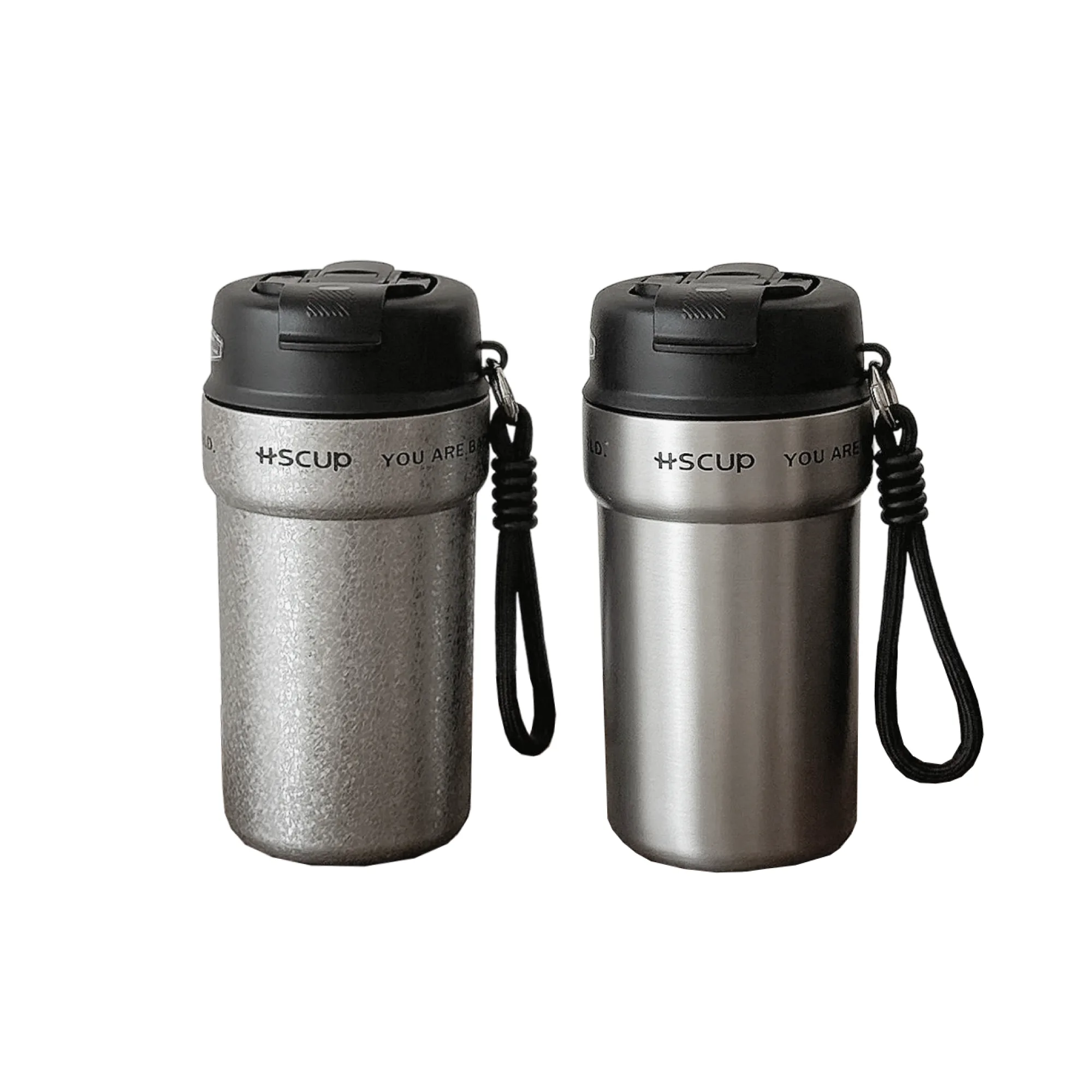 Dual-Drink Insulated Stainless Steel Coffee Cup with PP Lid