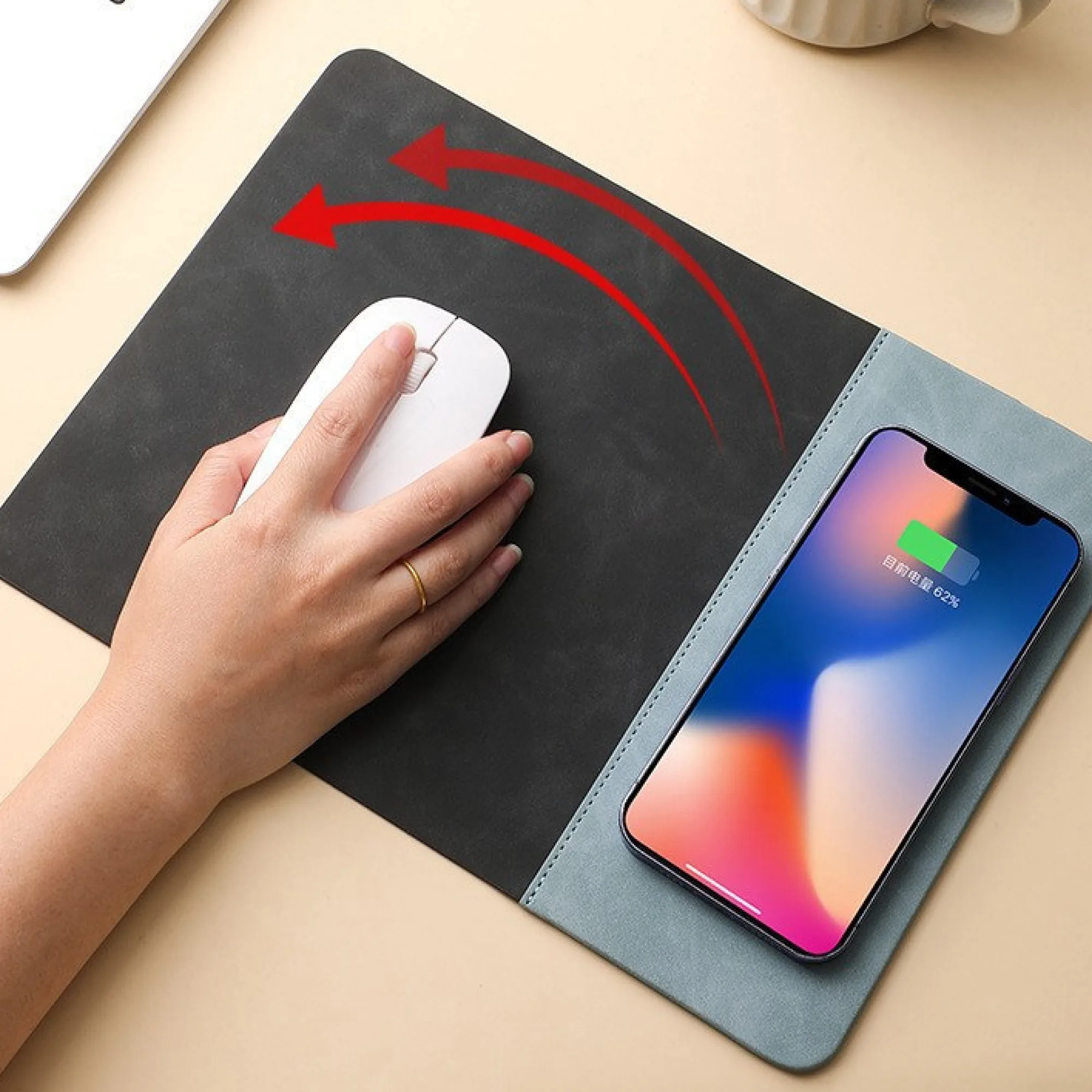 Wireless Charging Mouse Pad with 15W PD Output thumbnail 2