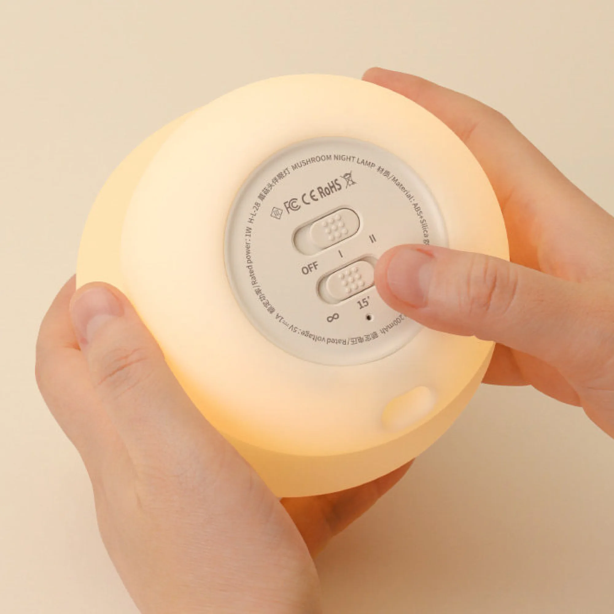 Mushroom-Shaped LED Night Light with Rechargeable Battery thumbnail 7