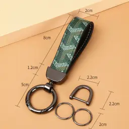Car Keychain with Patterned Strap and Alloy Buckle thumbnail 8