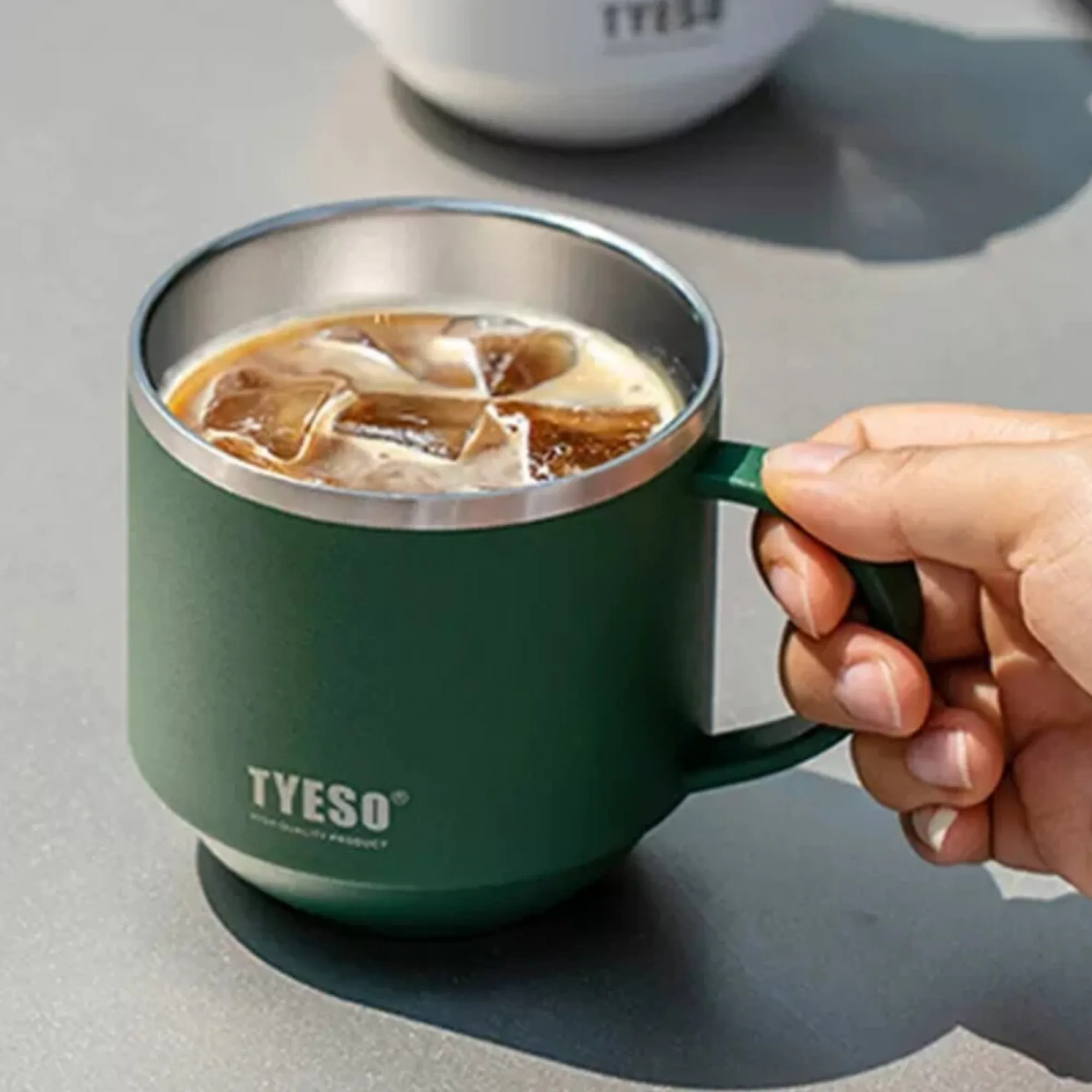 Insulated Coffee Mug with Lid, 330ml, Stainless Steel thumbnail 2