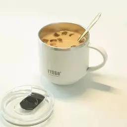 Insulated Coffee Mug with Lid, 330ml, Stainless Steel thumbnail 6