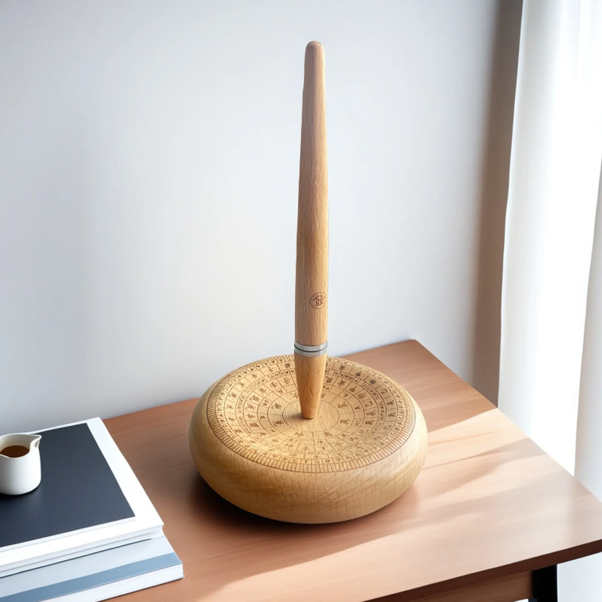 Magnetic Levitation Pen Set with Beech Wood Barrel