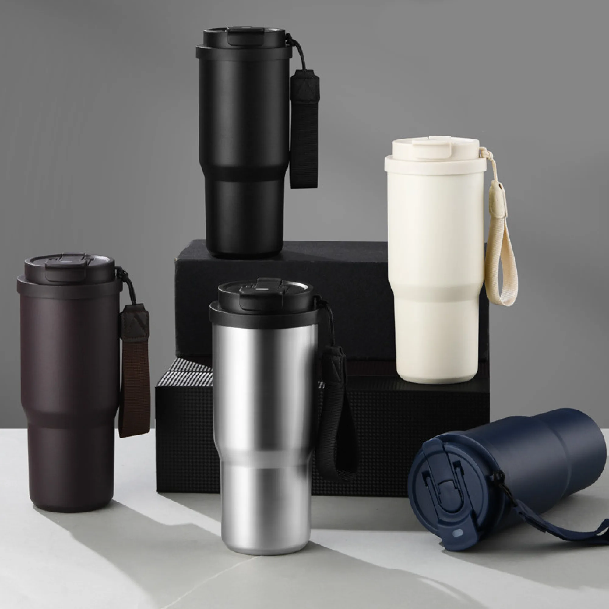 25oz/750ml 304 Stainless Steel Insulated Tumbler with Dual-Drink Lid and Tea Infuser