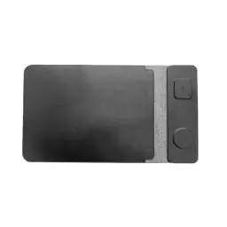 Linen 14-Inch Wireless Charging Dual Magnetic Leather Laptop Sleeve Bag thumbnail 5