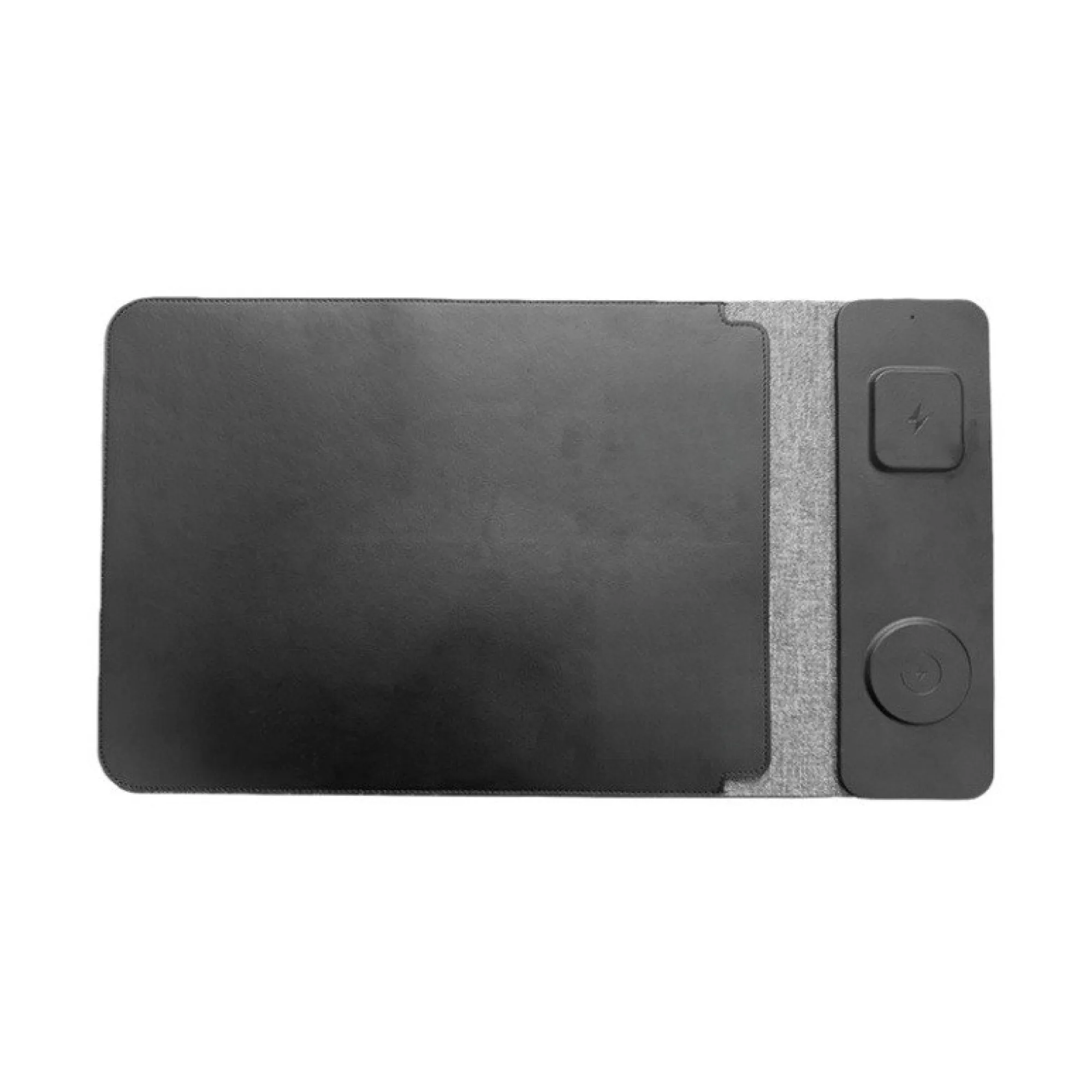 Linen 14-Inch Wireless Charging Dual Magnetic Leather Laptop Sleeve Bag