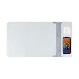 Linen 14-Inch Wireless Charging Dual Magnetic Leather Laptop Sleeve Bag thumbnail 6