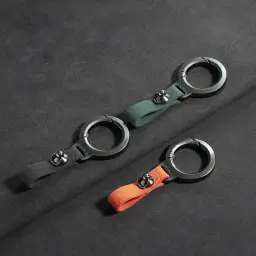 Zinc Alloy Keychain with Suede Key Rope or Key Ring Buckle thumbnail 4