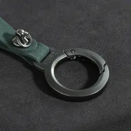 Zinc Alloy Keychain with Suede Key Rope or Key Ring Buckle thumbnail 3