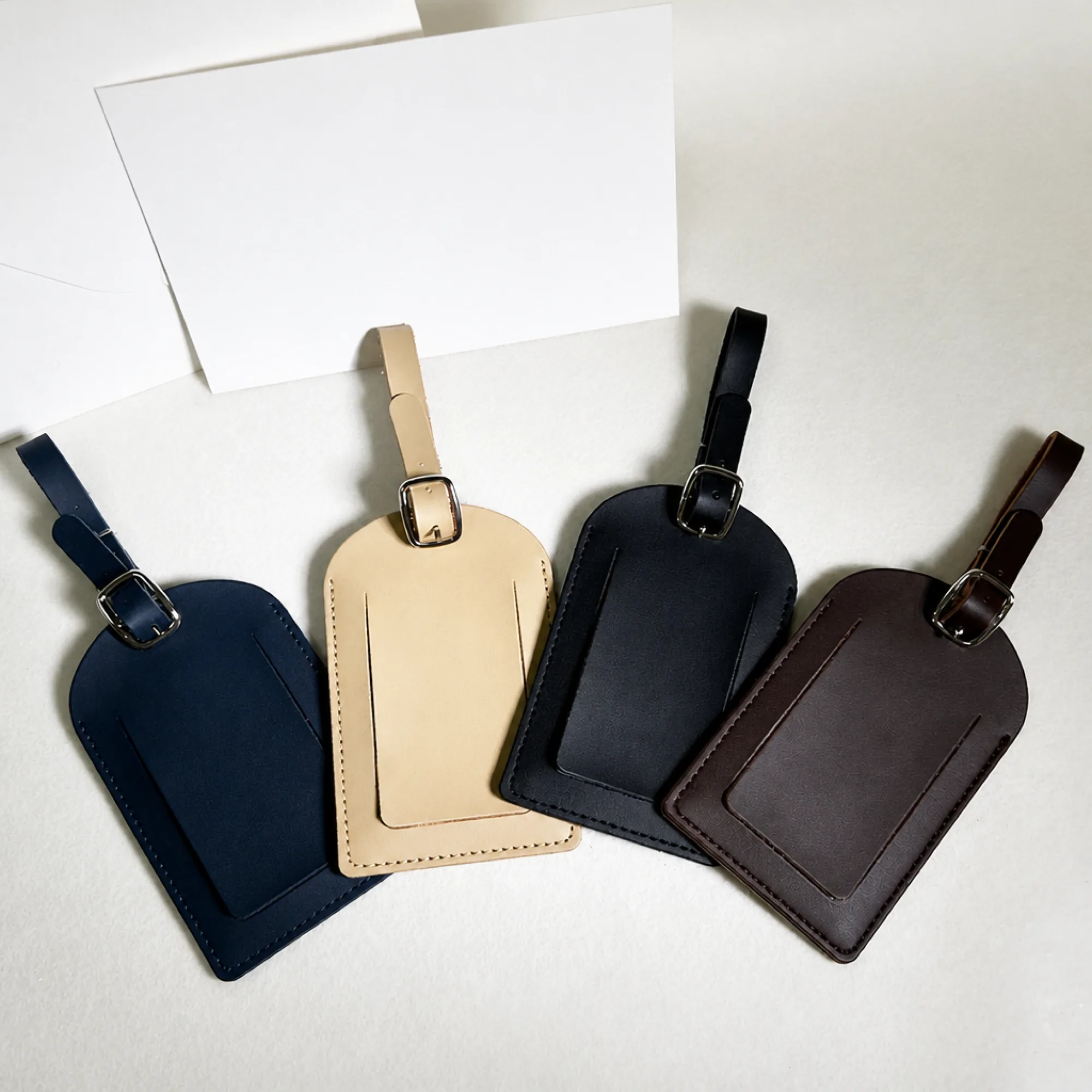 Genuine Leather Luggage Tag and Passport Holder